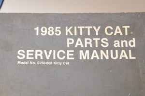 Genuine ARCTIC CAT Factory Service Shop Manual + Parts  KITTY 1985 2254-312   - Very Good