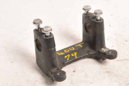 Used Honda CB400T handlebar Riser assembly w/caps,bolts CM CB  | 53132-413-000 - Very Good