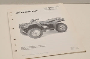 2004 TRX350 FE FM Genuine OEM Honda Factory SETUP INSTRUCTIONS PDI MANUAL S4212 - Very Good