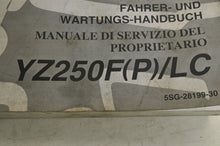 Load image into Gallery viewer, Yamaha Owner&#39;s Service Manual - YZ250F 2002 English French Ger Ita 5SG-28199-30