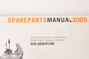 Genuine Factory KTM Spare Parts Manual Chassis - 640 Adventure  2005 | 3208179 - Very Good