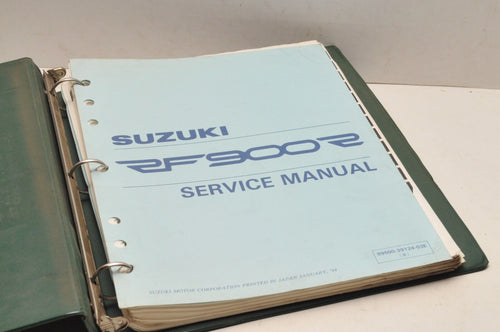 SUZUKI Factory Service Shop Manual RF900R RR RS RT RV RW 1994-98 99500-39124-03E - Very Good