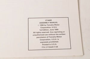 Genuine Yamaha Factory Assembly Manual 1991 91 Venture 480 | VT480R - Very Good