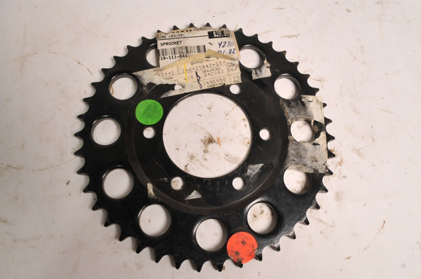 Genuine Yamaha Rear Sprocket  43T DT125 YZ80 MX175 TW200 ++  |  248-25443-10-00 - Like New