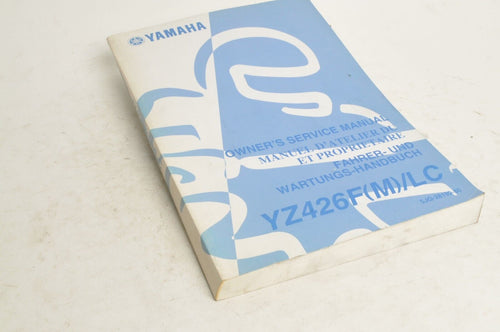 Yamaha Owner's Service Manual - WR426F M 2000 English French German 5JG-28199-80 - Very Good