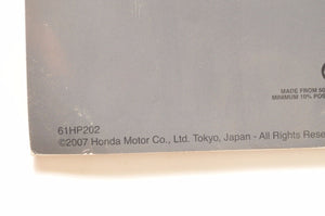 Genuine OEM Honda Factory Service Shop Manual 61HP202 TRX90 TRX90EX X 2006-2009 - Very Good