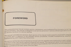 Genuine ARCTIC CAT Factory Service Shop Manual  1979 TRAIL CAT 0153-279 *DAMAGED - Very Good