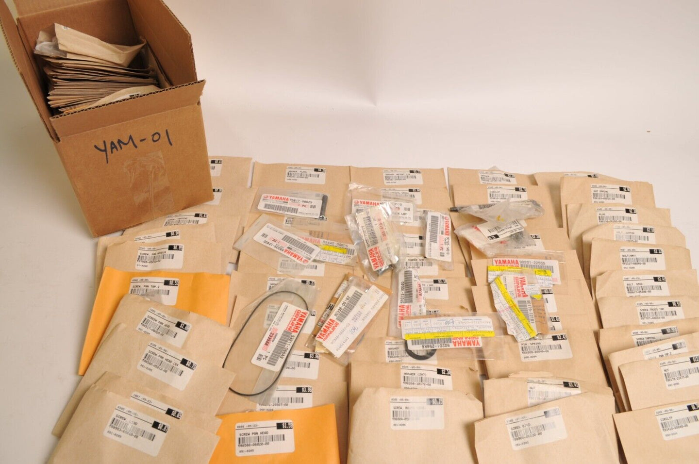 Bulk Lot Yamaha small parts see list of part numbers and qty inside -  Lot #1