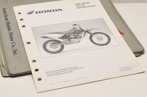 2004 CRF80F CRF80 F GENUINE Honda Factory SETUP INSTRUCTIONS PDI MANUAL S0258 - Very Good