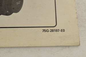 Yamaha Service Shop Manual - MF410S 410SR  En  |  75G-28197-E0