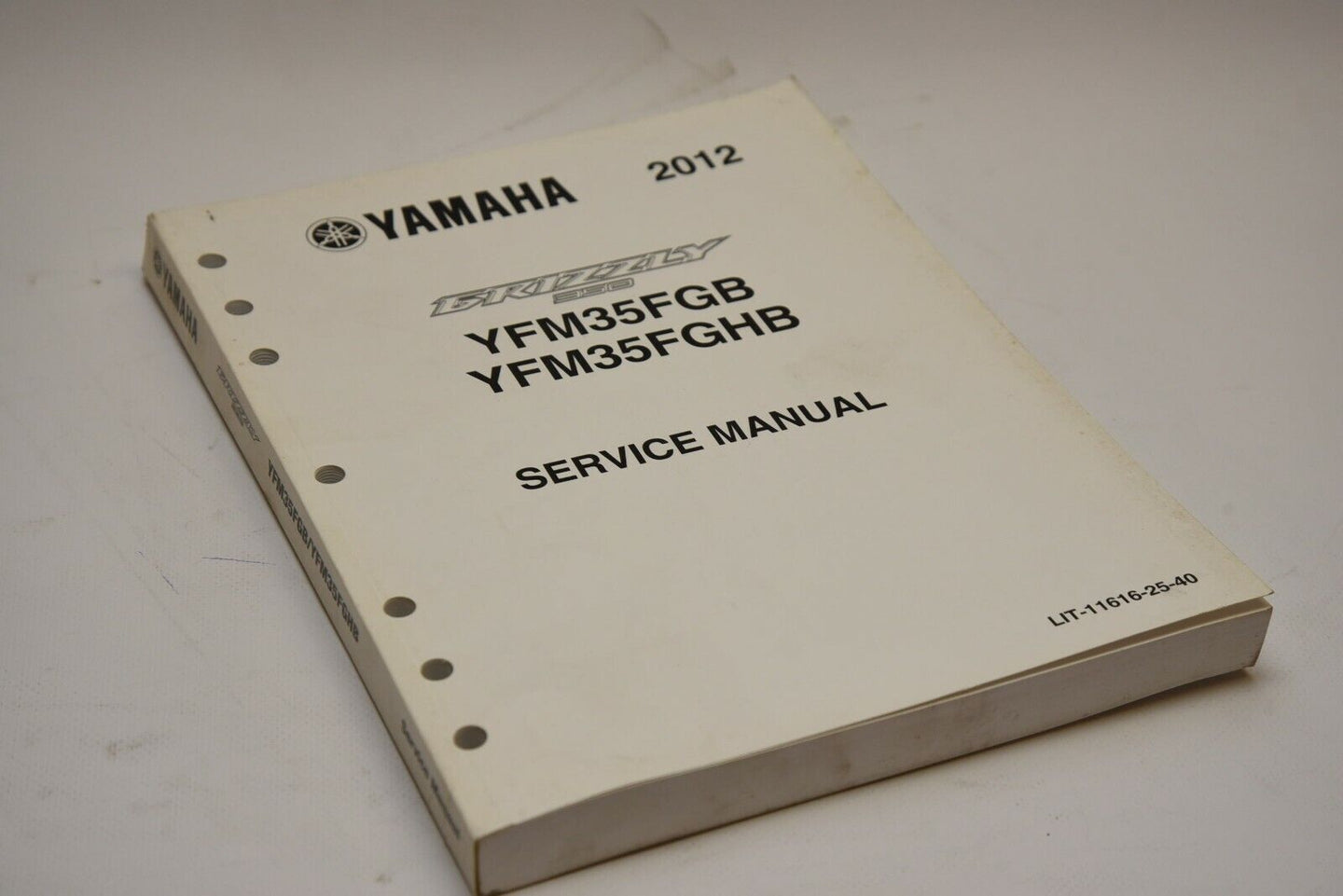 OEM Yamaha ATV Service Shop Manual LIT-11616-25-40 GRIZZLY 350 YFM35FGB 2012 12 - Very Good