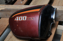 Load image into Gallery viewer, GENUINE HONDA SIDE COVER SET R RH RIGHT 83600-413-000 RED W/LOGO &quot;400 TWIN&quot; - Very Good