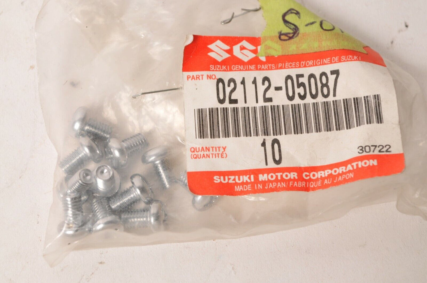 Genuine Suzuki 02112-05087 Qty:10 Screw GSX-R1100 TS400 GT380 GT550 ++