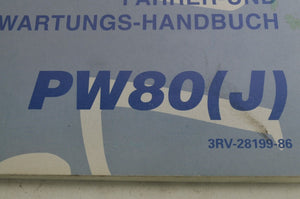 Yamaha Owner's Service Manual - PW80(J) 1997 English French German 3RV-28199-86