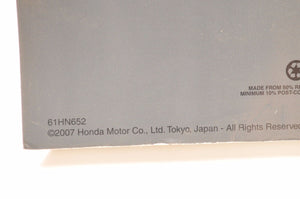 Genuine OEM Honda Factory Service Shop Manual 61HN652 TRX250EX 2006-2009 06-09 - Very Good