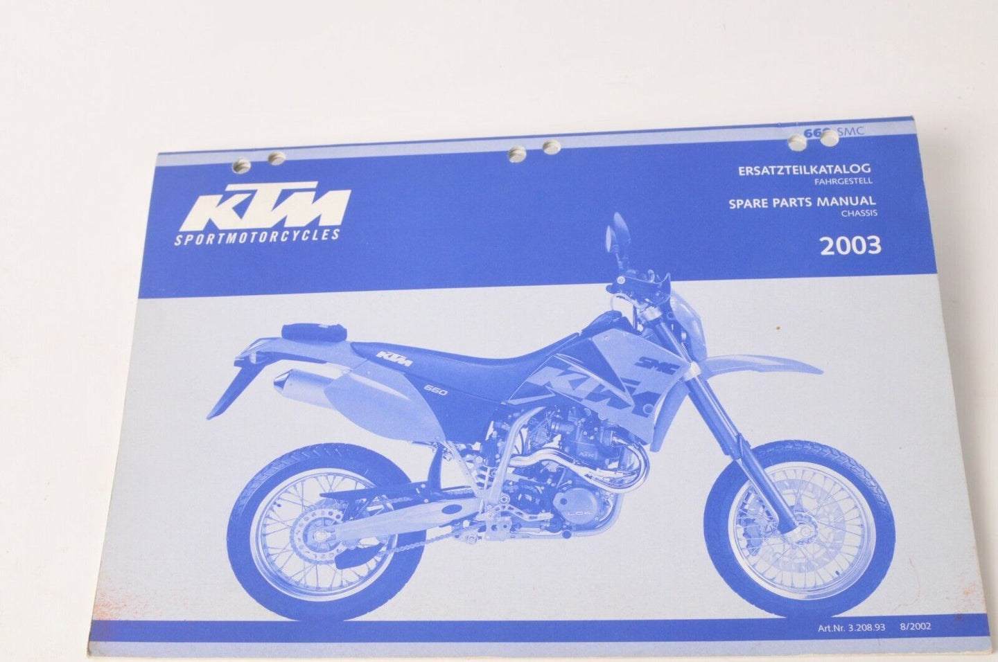 Genuine Factory KTM Spare Parts Manual Chassis 660 SMC 2003 03 | 320893 - Very Good