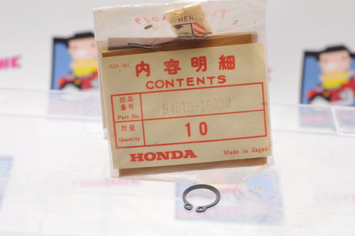 OEM VINTAGE Honda 94510-15000 Qty:10 CIRCLIP OUTER 15MM  - PACK OF TEN - CB ATC+ - Like New