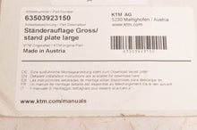 Load image into Gallery viewer, Genuine KTM Stand Plate extension pad   - see list   | 63503923150