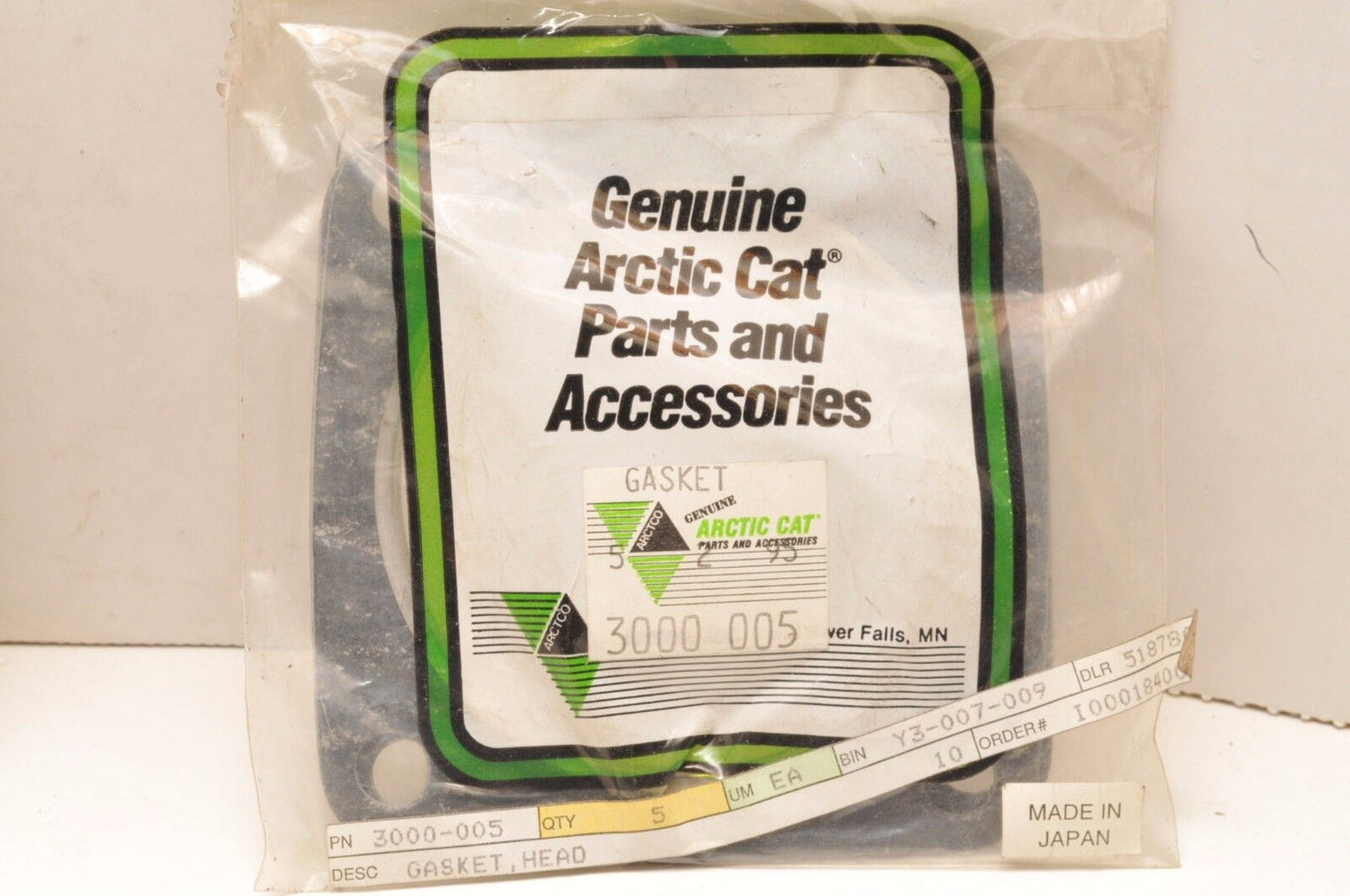 NEW NOS OEM ARCTIC CAT 3000-005 GASKET, CYLINDER HEAD 1972 PANTHER - Like New