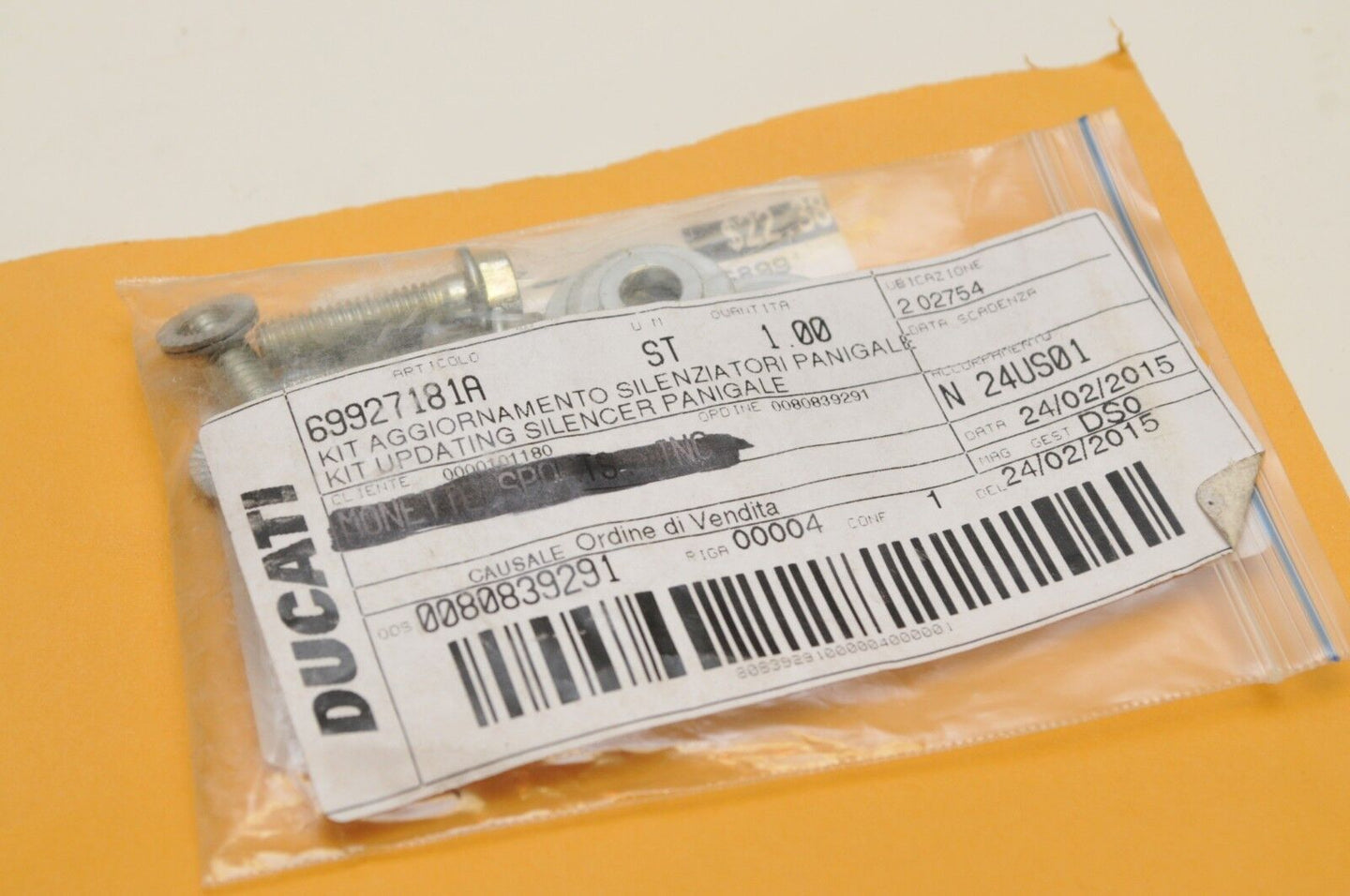 NEW DUCATI 69927181A KIT,UPDATING SILENCER (MUFFLER) PANIGALE