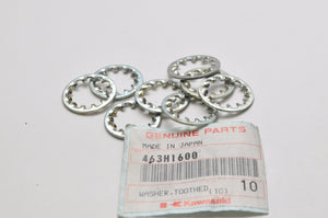 NEW Kawasaki NOS 463H1600 LOCK WASHER,AXKLE 16mm KLT200 KDX175 KX125 QTY:8 - Like New