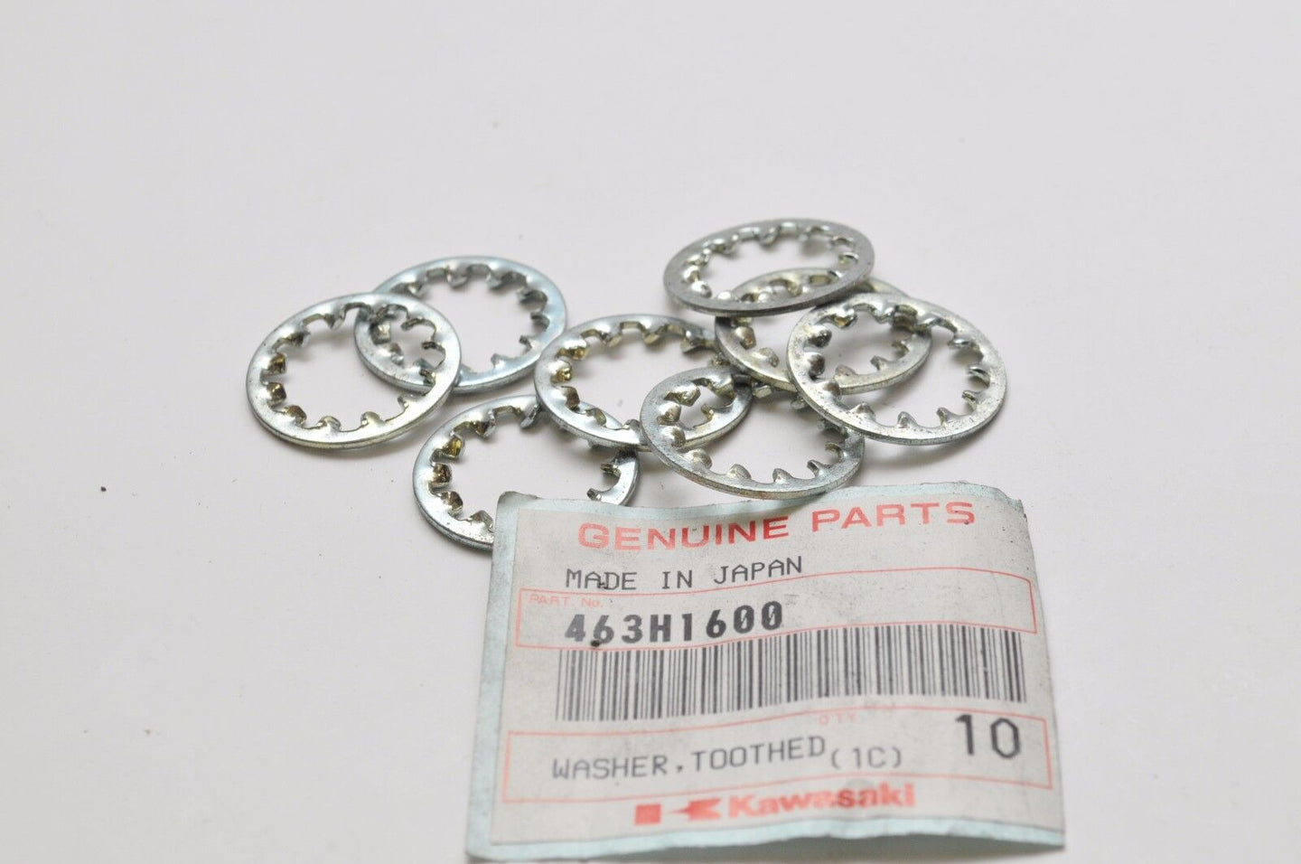 NEW Kawasaki NOS 463H1600 LOCK WASHER,AXKLE 16mm KLT200 KDX175 KX125 QTY:8 - Like New