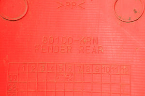 Genuine Honda Rear fender CRF250R red 2006 2007 | 80100-KRN-670 - Very Good