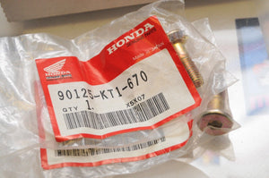 NEW NOS OEM HONDA 90125-KT1-670 Qty:2 SCREW,FLAT (8X29) (REAR WHEEL) CR XR  - Like New