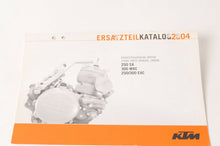 Load image into Gallery viewer, Genuine Factory KTM Spare Parts Manual - Engine 250 SX 300 MXC EXC 04  | 3208121 - Very Good