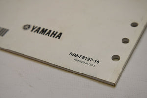 OEM Yamaha Snowmobile Service Shop Manual LIT-12618-03-04 SRX120 2013 13 - Very Good