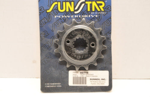 SUNSTAR POWERDRIVE FRONT SPROCKET 40716 -- 525 / 16 -- HONDA VT600 SHADOW 600 - Like New