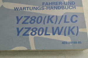 Yamaha Owner's Service Manual - YZ80(K) 1998 English French German 4ES-28199-85