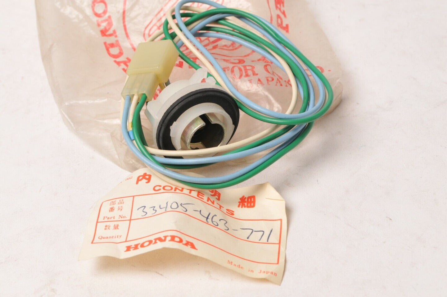 Genuine NOS Honda 33405-463-771 Socket,R Turn Signal pigtail harness GL500 1100 - Like New