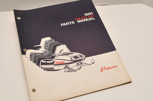 Vintage Polaris Parts Manual 9910724 1981 Galaxy 440 Snowmobile Genuine OEM - Very Good