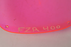 Used Windscreen Windshield  Yamaha FZR400 FZR 400 FZ600 Neon Orangey-Pink - Very Good