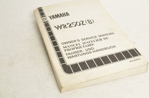 Yamaha Owner's Service Manual WR250Z B 1991 English French German 3RB-18199-82 - Very Good