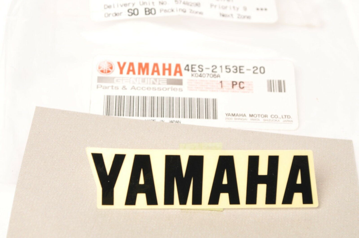 New NOS Genuine Yamaha 4ES-2153E-20 Decal Emblem YAMAHA Raptor Phazer YZ ++ - Like New