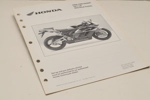 2004 CBR1000RR Genuine OEM Honda Factory SETUP INSTRUCTIONS PDI MANUAL S0106 - Very Good