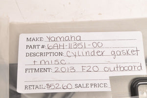 Genuine Yamaha Cylinder Gasket F15 F20 Outboard Motor  | 6AH-11351-00-00