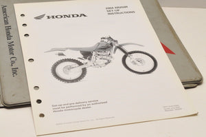 2004 XR250R XR250 R GENUINE Honda Factory SETUP INSTRUCTIONS PDI MANUAL S0209 - Very Good