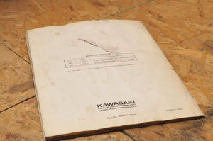 Kawasaki Factory Service Manual SUPP. FSM OEM KX500 90-91 KX-500 #99924-1132-52 - Very Good