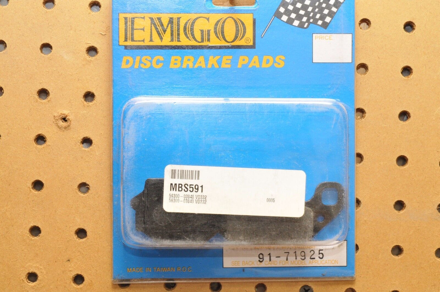 EMGO BRAKE PADS 91-71925 59300-03830 03840 vd332 Suzuki QUADRACER QUAD RACER