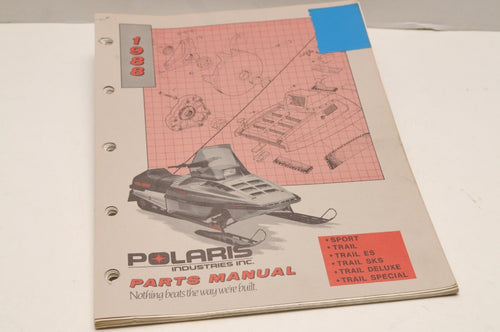 Vintage Polaris Parts Manual 9911416 - 1988 Trail Sport Snowmobile Genuine OEM - Very Good