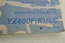 Load image into Gallery viewer, Yamaha Owner&#39;s Service Manual - YZ400F K 1998 English French German 5BE-28199-80