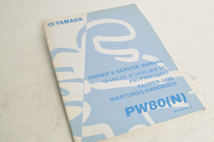 Yamaha Owner's Service Manual - PW80(N) 2001 English French German 3RV-28199-8A