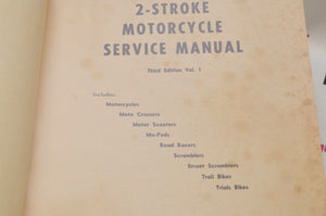 VINTAGE MOTORCYCLE 2-STROKE SERVICE MANUAL - 3rd EDITION VOL.1  1972  - Very Good