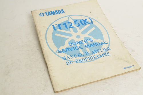 Yamaha Owner's Service Manual - IT125 (K) 82 83  English French  | 3R9-28199-74 - Very Good