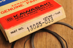 NOS OEM KAWASAKI PISTON RINGS 13025-033 +0.020" OVERSIZE - F6  - Like New