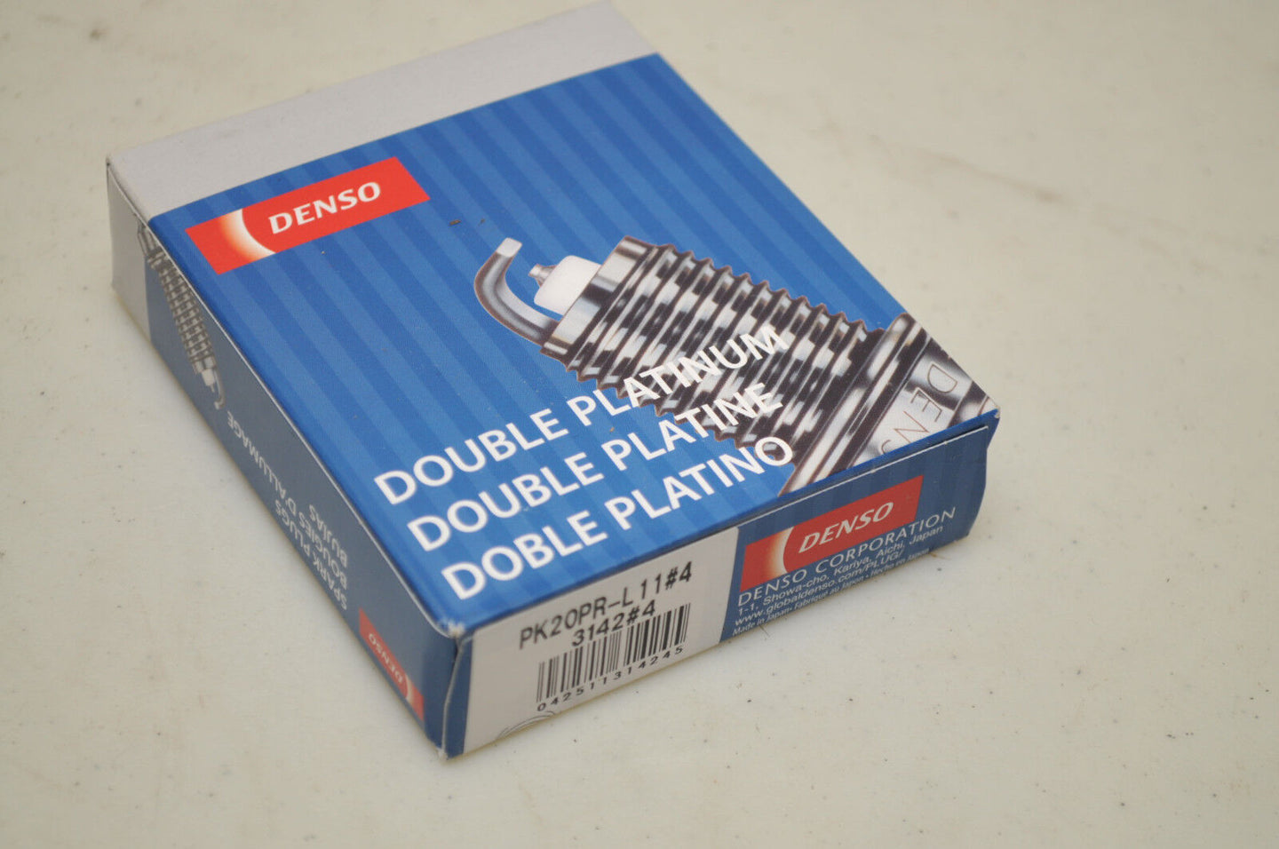 4 X DENSO DOUBLE PLATINUM POWER Performance Spark Plugs - PK20PR-L11#4, 3142