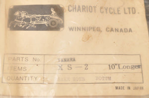 Chariot Brake Hose Yamaha xs2 tx650 10" Longer hose, bottom - Made in Japan - Like New